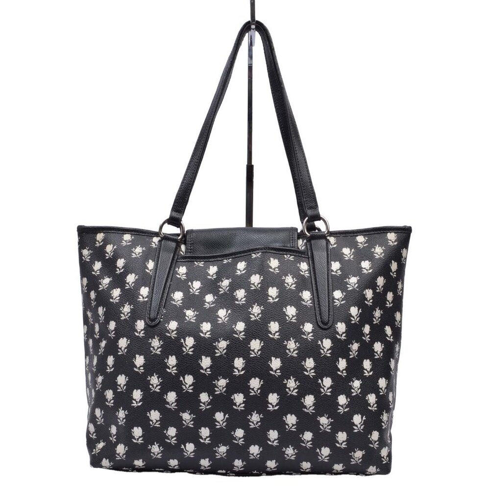 Coach Black and White Floral Tote - Picture 10 of 15